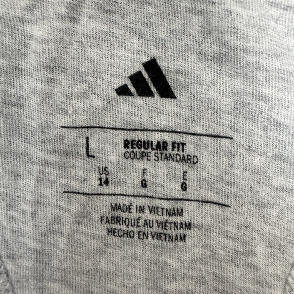 Adidas Girls Graphic Light Gray Racer Back Tank Top Size L 14 Summer Soccer NWT - Picture 6 of 8